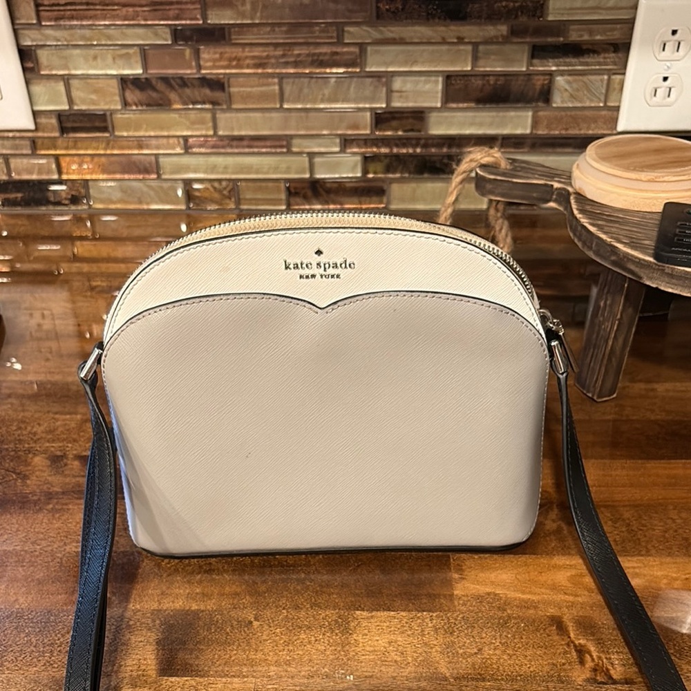 Kate Spade Cream and Black Crossbody Bag